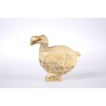 A CARVED SOAPSTONE MODEL OF A DODO, POSSIBLY CHINESE