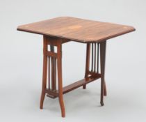 AN EDWARDIAN INLAID ROSEWOOD SUTHERLAND TABLE