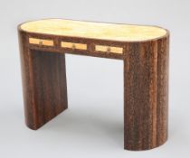 A CONTEMPORARY HARDWOOD DRESSING TABLE