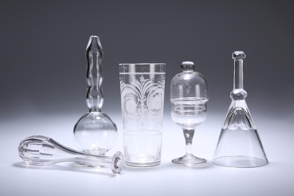 A GROUP OF 19th CENTURY GLASS VESSELS