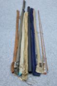 COLLECTION OF SEVEN FISHING ROD