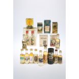 MINIATURE BOTTLE COLLECTION OF WHISKIES AND INCLUDING ONE SHERRY