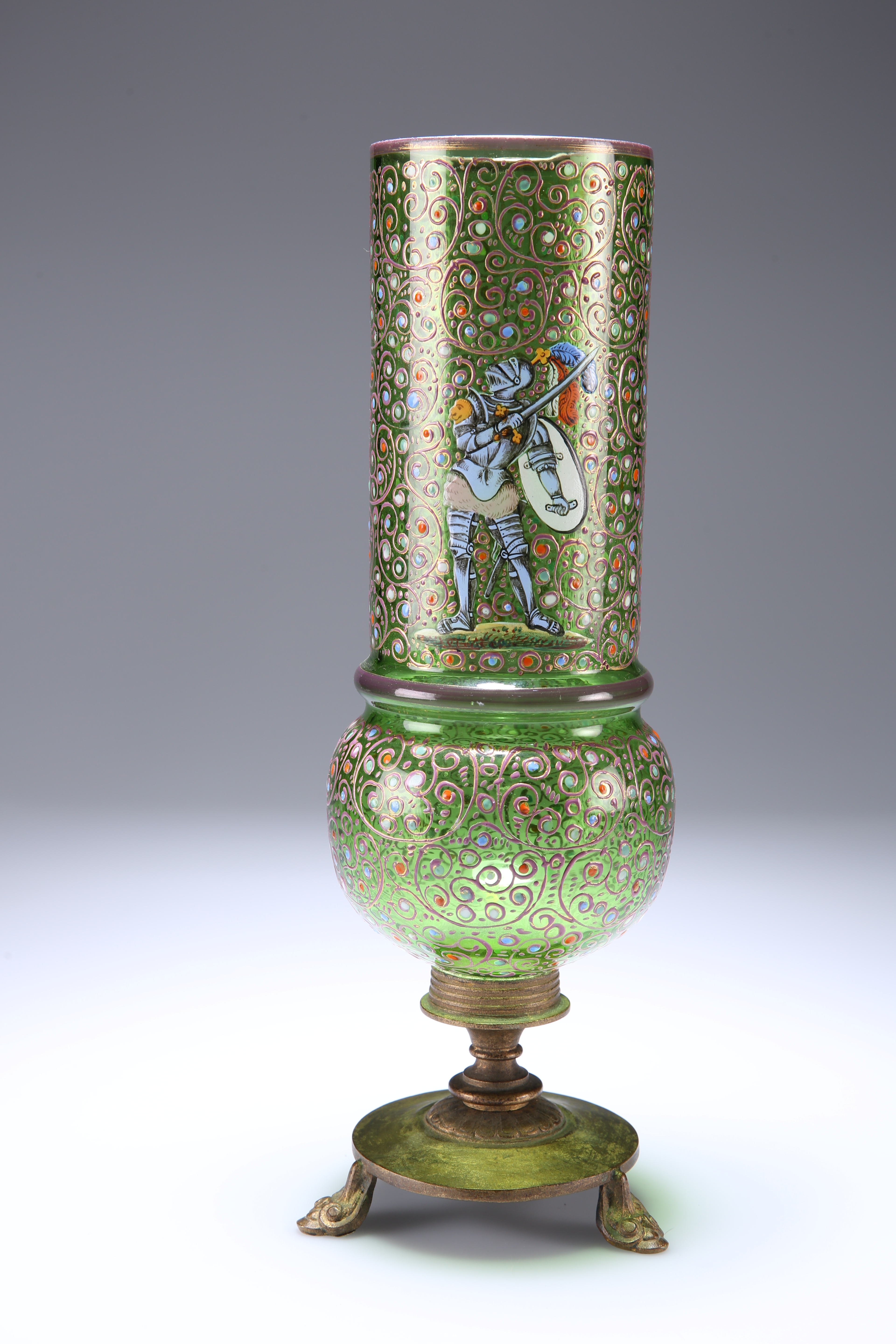 A LATE 19TH CENTURY BOHEMIAN GLASS VASE