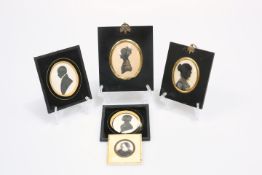 A GROUP OF FOUR PORTRAIT SILHOUETTES, 19th CENTURY AND LATER