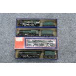FOUR BOXED OO GAUGE ELECTRIC LOCOMOTIVES WITH TENDERS