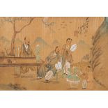 TWO CHINESE WATERCOLOURS ON SILK