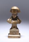 A 19th CENTURY BRONZE DESK BUST OF NAPOLEON