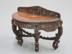 AN ANGLO-INDIAN HARDWOOD CONSOLE TABLE, 19TH CENTURY