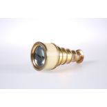 BLEULER, LONDON, A BRASS AND IVORY MONOCULAR, CIRCA 1800