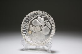 AN ENGLISH CUT-GLASS PRESERVE DISH, c. 1920