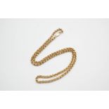 A 9CT YELLOW GOLD NECKLACE CHAIN