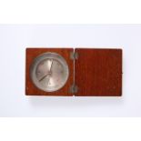 A LATE 19TH CENTURY MAHOGANY CASED POCKET COMPASS