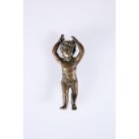 A BRONZE OF A DANCING PUTTO, possibly 18th Century. 9cm