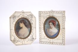 TWO LATE 19th CENTURY PORTRAIT MINIATURES