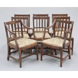 A SET OF EIGHT GEORGE III MAHOGANY DINING CHAIRS