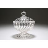A BACCARAT BONBONNIERE, IN THE BAMBOO PATTERN, c. 1890