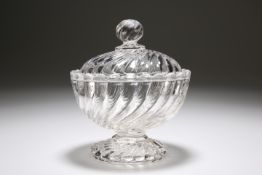 A BACCARAT BONBONNIERE, IN THE BAMBOO PATTERN, c. 1890