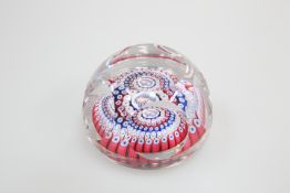 GEOFFREY BAXTER FOR WHITEFRIARS, AN ELIZABETH II SILVER JUBILEE MILLEFIORI PAPERWEIGHT