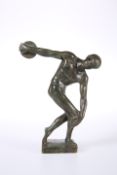 AFTER THE ANTIQUE, A BRONZE FIGURE OF A DISCUS THROWER