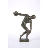 AFTER THE ANTIQUE, A BRONZE FIGURE OF A DISCUS THROWER