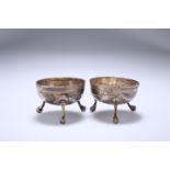 A PAIR OF ITALIAN SILVER SALTS, KINGDOM OF NAPLES, MID-19th CENTURY