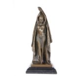 AN ART DECO STYLE BRONZE OF A DANCER