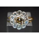 A DIAMOND CLUSTER RING