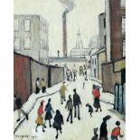 LAURENCE STEPHEN LOWRY (1887-1976), STREET SCENE WITH FIGURES