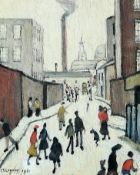 LAURENCE STEPHEN LOWRY (1887-1976), STREET SCENE WITH FIGURES