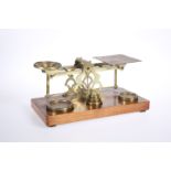 A SET OF LATE VICTORIAN BRASS POSTAL SCALES, SAMUEL MORDAN & CO.