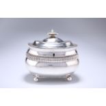 A GEORGE III SILVER DOUBLE TEA CADDY, THOMAS DICKS, LONDON 1811