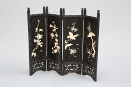 A JAPANESE FOUR-FOLD SCREEN, MEIJI PERIOD