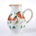 AN 18TH CENTURY CHINESE SPARROW BEAK JUG, painted with carp. 11cm