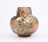 A BOHEMIAN ENAMELLED GLASS VASE, LATE 19th CENTURY