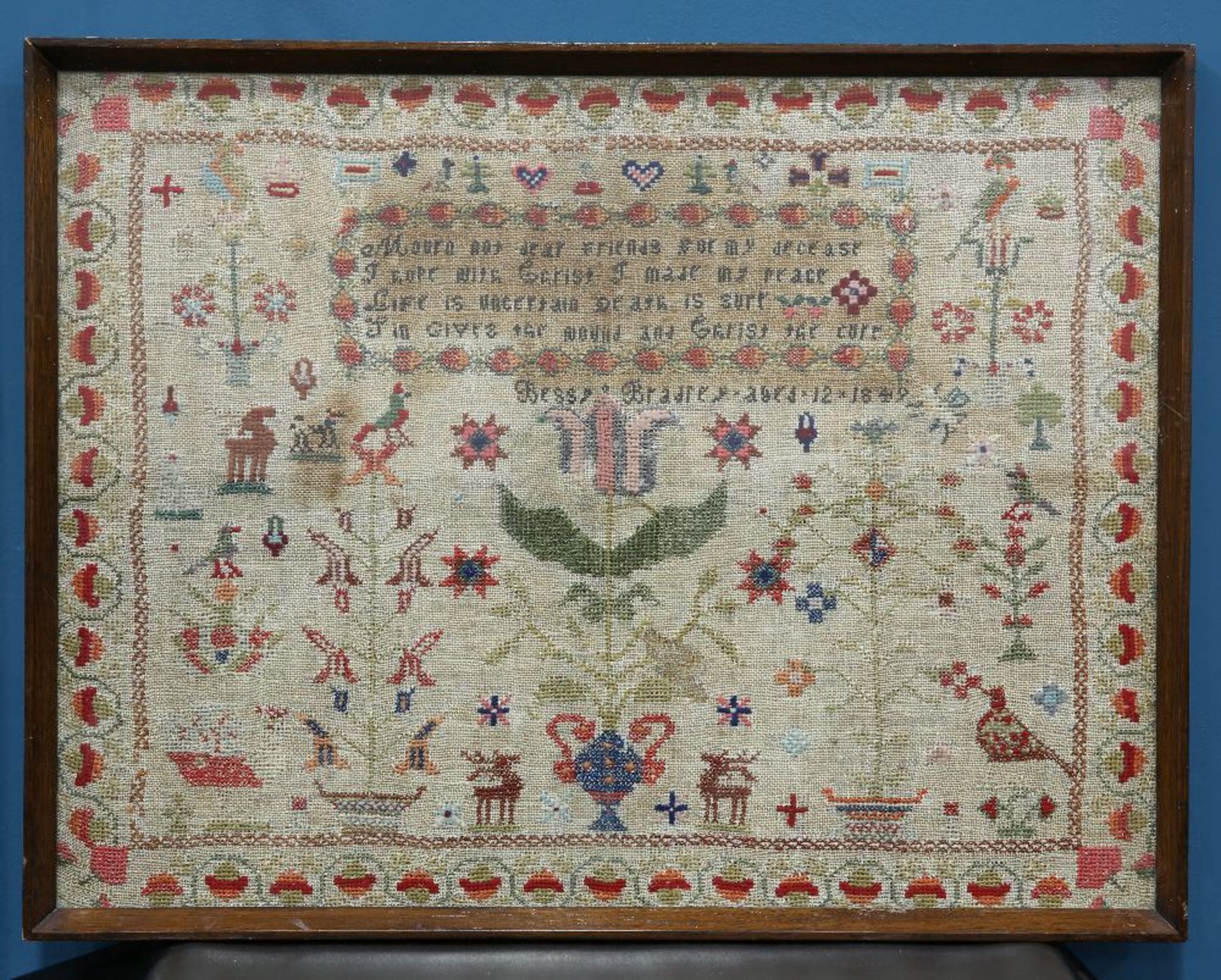 A GROUP OF THREE VICTORIAN FAMILY SAMPLERS - Bild 2 aus 3