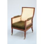 A GEORGE III MAHOGANY LIBRARY BERGERE