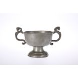 A PEWTER TWO-HANDLED CUP, PROBABLY FRIESLAND, 18TH CENTURY