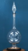 A LARGE VICTORIAN GLASS APOTHECARY JAR AND STOPPER