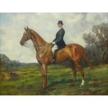 PHIL W. SMITH (EXH. 1892-1907), GENTLEMAN MOUNTED ON A CHESTNUT HUNTER