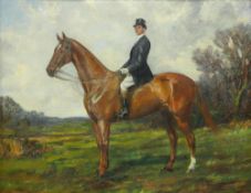 PHIL W. SMITH (EXH. 1892-1907), GENTLEMAN MOUNTED ON A CHESTNUT HUNTER