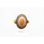 AN AGATE EYE RING