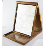 A TEAK CAMPAIGN MIRROR, CIRCA 1900