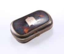 A 19TH CENTURY GOLD INLAID TORTOISESHELL PURSE