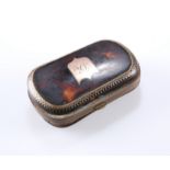 A 19TH CENTURY GOLD INLAID TORTOISESHELL PURSE