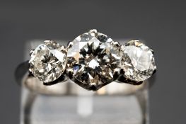 A DIAMOND AND PLATINUM RING