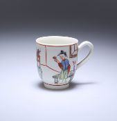 A WORCESTER MANDARIN COFFEE CUP, c. 1770