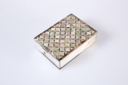 A 19TH CENTURY FRENCH MOTHER-OF-PEARL AND ABALONE BOX