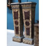 A FINE PAIR OF MARBLE PEDESTALS