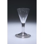 A RARE MINIATURE CORDIAL GLASS, CIRCA 1785, with folded foot. 11cm