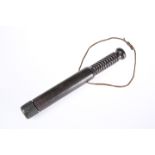 A VICTORIAN EBONISED TRUNCHEON